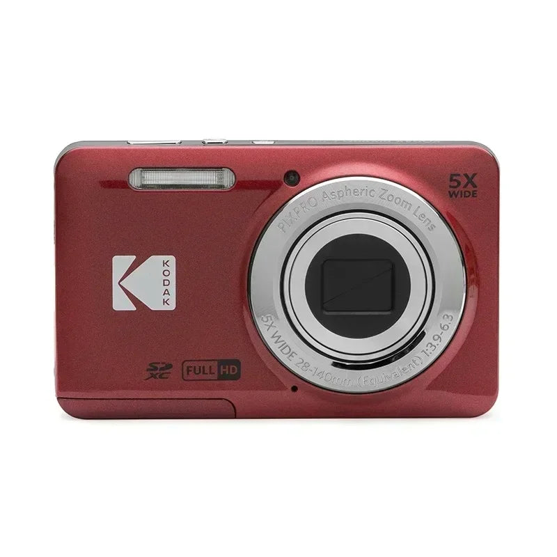 Cámara de video vlogging Full HD original KODAK PIXPRO FZ55, cámara digital 1080P de 16MP con pantalla LCD de 2.7 pulgadas, zoom óptico 5X y gran angular de 28 mm para video.