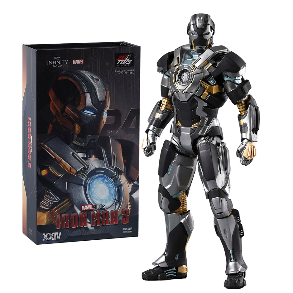 ZD Toys Iron Man 3 MK 22 24 35 41 47 figura de acción de PVC juguete de modelos coleccionables