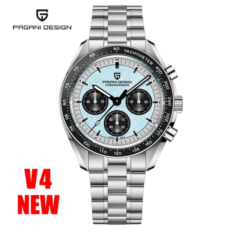 PAGANI DESIGN PD1701 Gold Luxury Men's Watches Quartz Wristwatches Chronograph VK63 Watch For Men AR Sapphire Mirror Clock Gifts