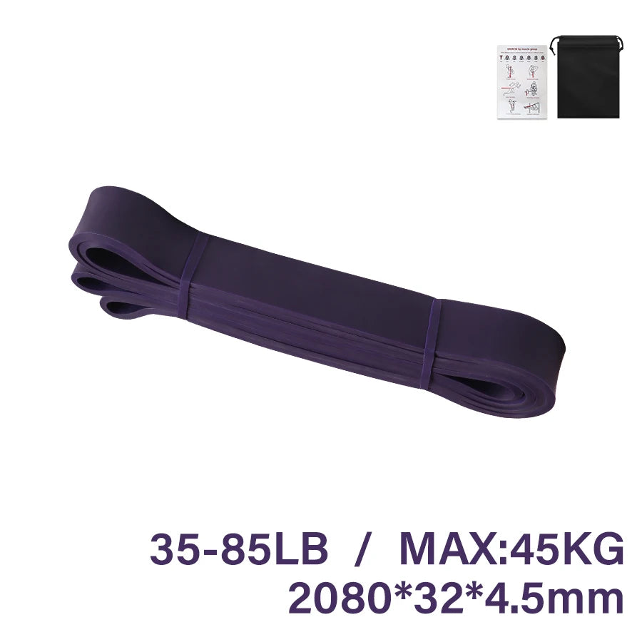 Banda de resistencia de látex para Pilates y entrenamiento, banda elástica de ejercicio para fuerza deportiva, banda de asistencia para dominadas, equipo de Fitness resistente