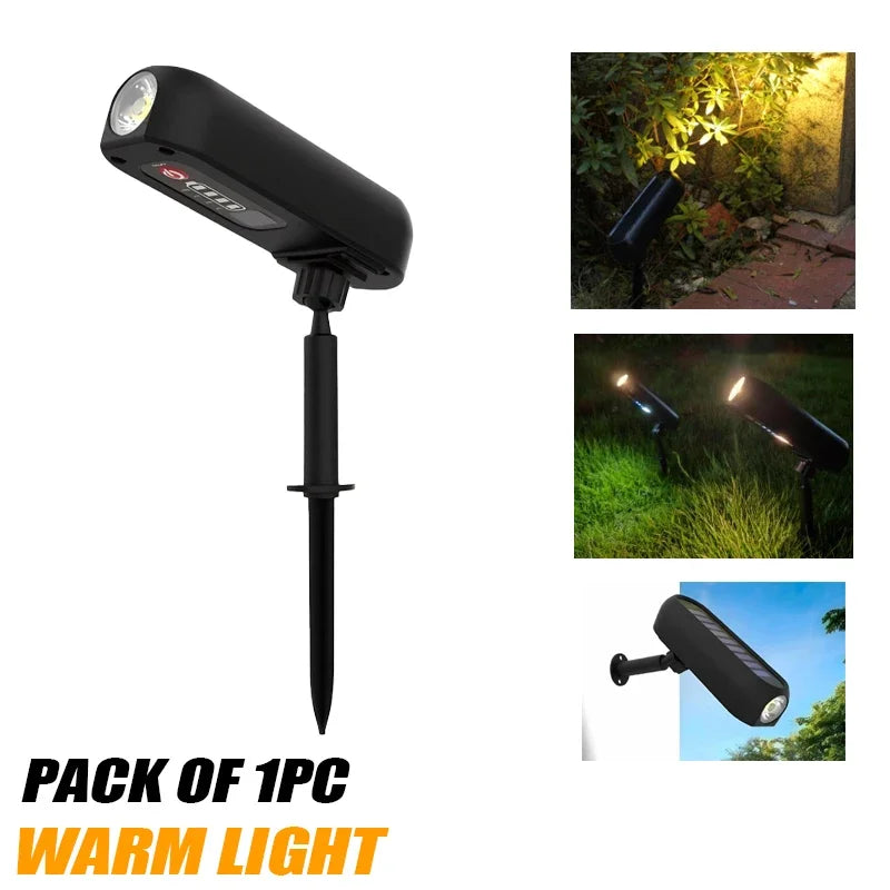 Luz solar LED para exteriores, aplique solar de pared, luz de jardín verde con clasificación IP65, focos solares, luces ascendentes solares para árboles, senderos y patios