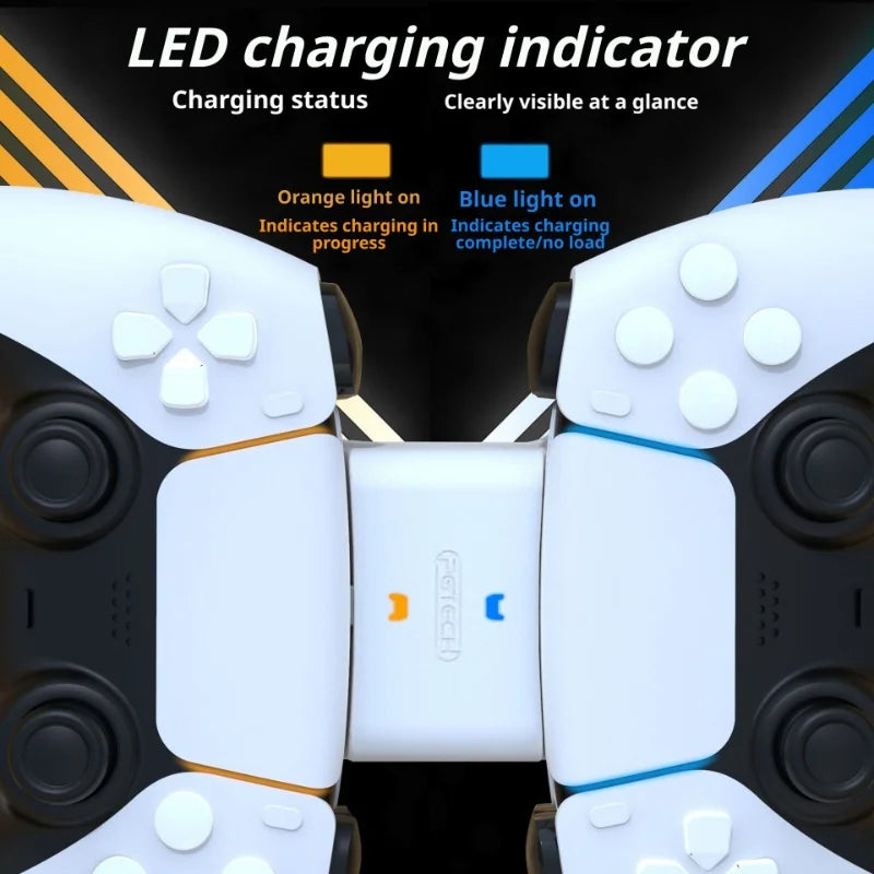Base de carga doble para mando DualSense de PS5, indicador LED de estado de carga, estación de carga rápida para accesorios de PS5