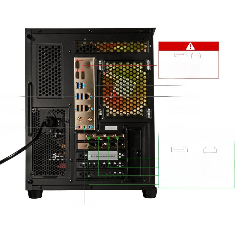 Computadora de Escritorio para Juegos, Core i9-13900HX, GeForce RTX 5060, 32GB DDR5 RAM, 1TB NVMe SSD, Wi-Fi 6, 7 Ventiladores RGB - Lo Último en Tecnología