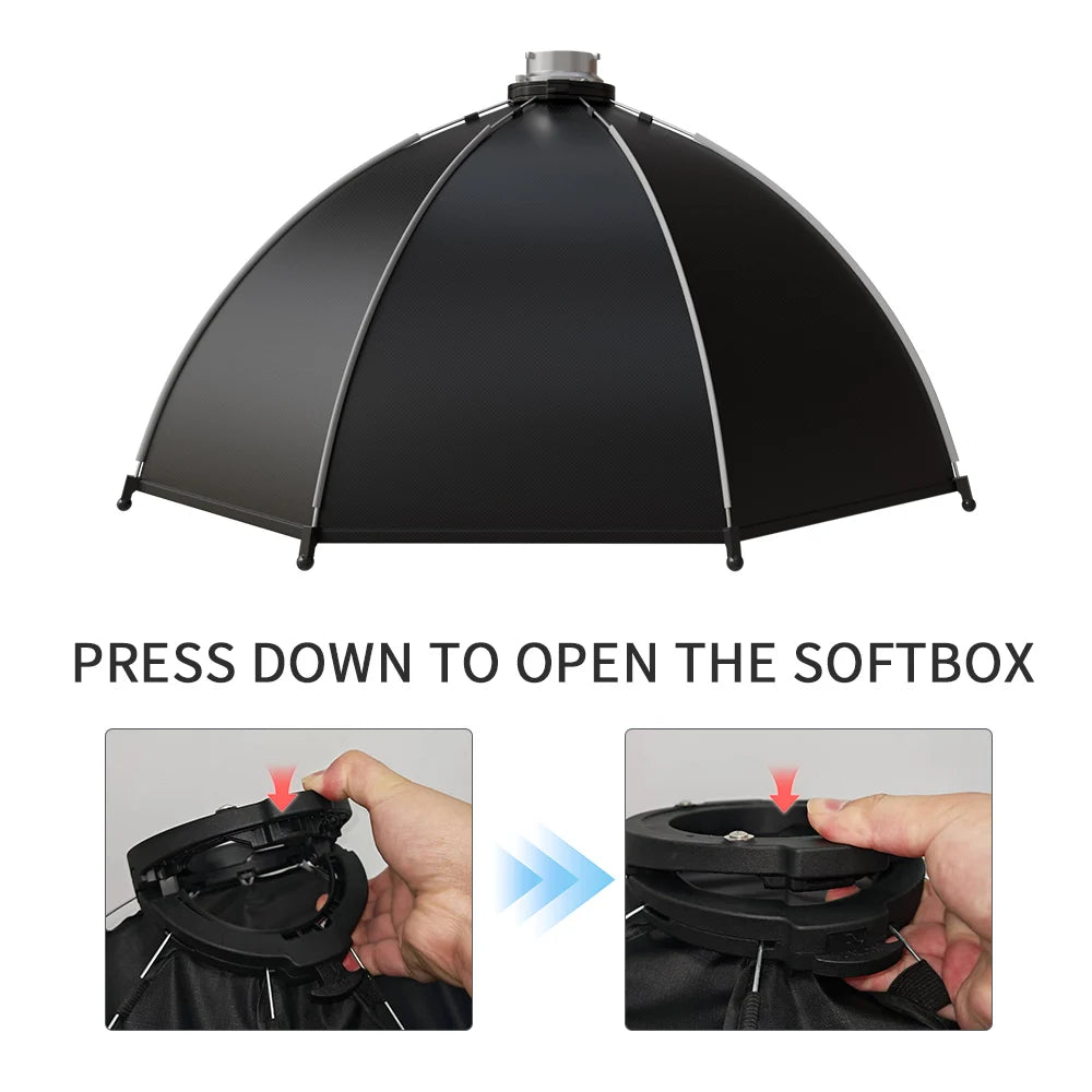 BOWENS 30x60cm difusor de luz suave diámetro del círculo para transmisión en vivo producto fotografía estudio creación accesorios de fotografía