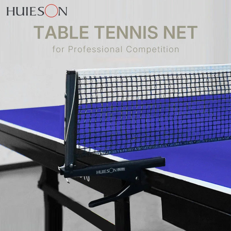 Juego de Red y Postes para Tenis de Mesa HUIESON, Portátil y Fácil de Instalar, Estilo de Clip/Sueltos para Mesas de Menos de 4 cm