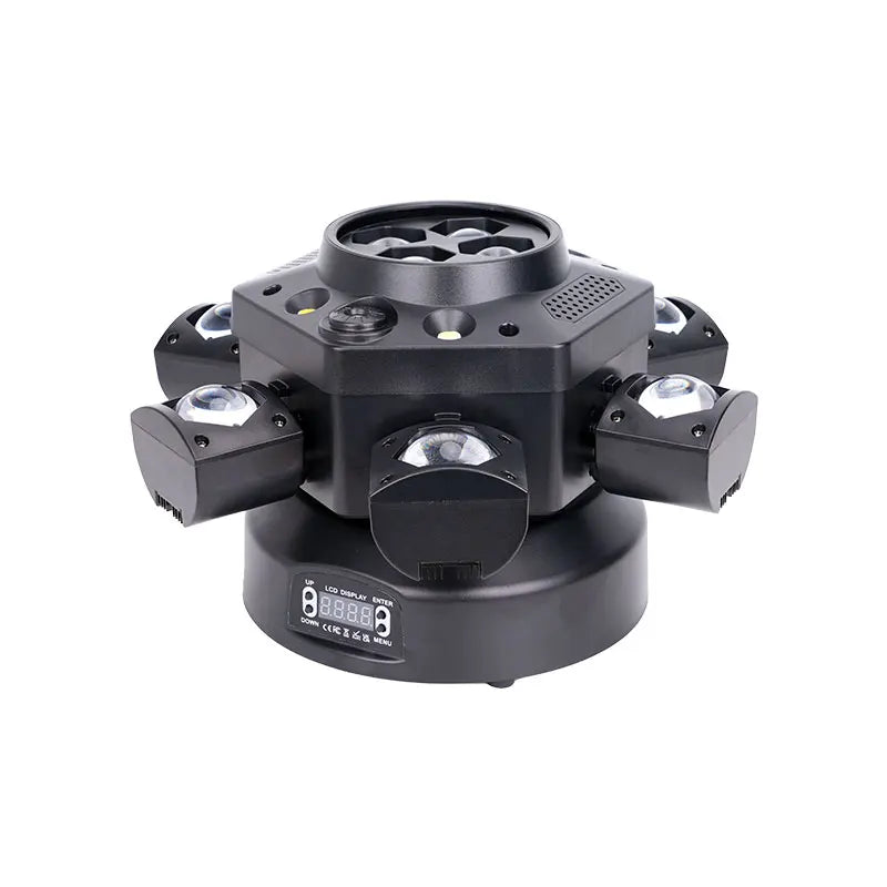Luz de Escenario de 150W, 24 Canales DMX512 RGBW, Luz Blanca y Amarilla, Luz Estroboscópica, Activación por Sonido, Iluminación para Fiestas, AC95-245V, Amplio Rango de Voltaje