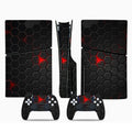Skin con diseño de ondas para consola PS5 Slim edición disco y 2 mandos, adhesivo protector, pegatina removible para PS5 Slim edición disco
