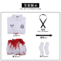 Disfraz de Cosplay de Chica Prohibida de Terror en Rojo, Vestido Manchado de Sangre, Disfraz de Carnaval de Halloween para Mujer