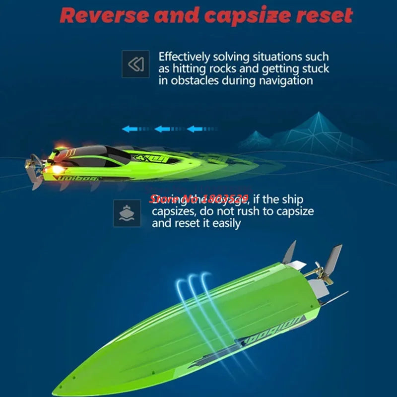 Lancha rápida de alta velocidad sin escobillas de 70 km/h, 57 cm, barco de carreras RC grande con refrigeración por agua, lancha rápida RC impermeable de PVC, juguetes