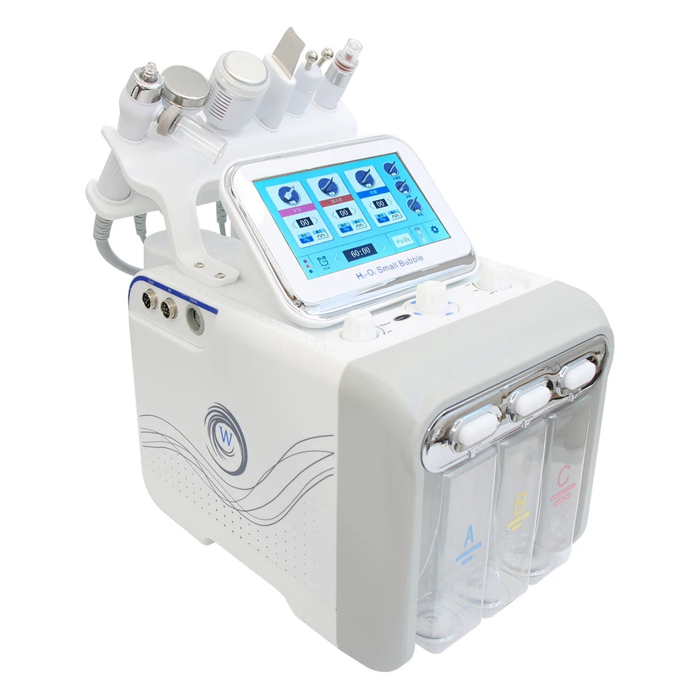 Dispositivo de belleza Facial 6/7 en 1, eliminador de espinillas de limpieza profunda, limpiador de poros hidratante para rejuvenecimiento de la piel, máquina exfoliante