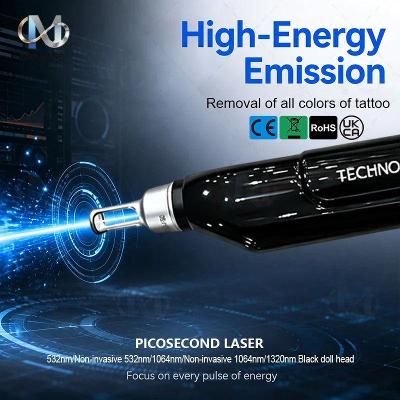 Máquina de Belleza de Alta Potencia de 5000W con 5 Longitudes de Onda, 2 en 1 para Depilación y Rejuvenecimiento de la Piel, Pantalla Táctil de 10 Pulgadas, Aleación de Aluminio