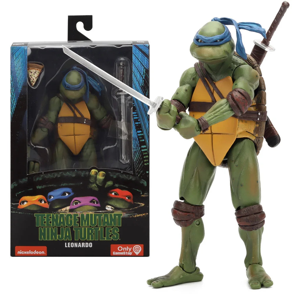 Figura de acción de Leonardo, Raphael y Donatello de las Tortugas Ninja TMNT de NECA, modelo de juguete, regalo para niños