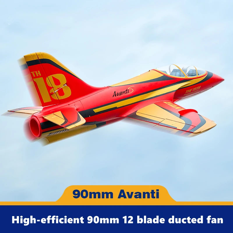 FMSRC-avión teledirigido de 90mm, Avion PNP, ventilador con conductos EDF Jet 6ch con solapas, modelo gigante de alta velocidad