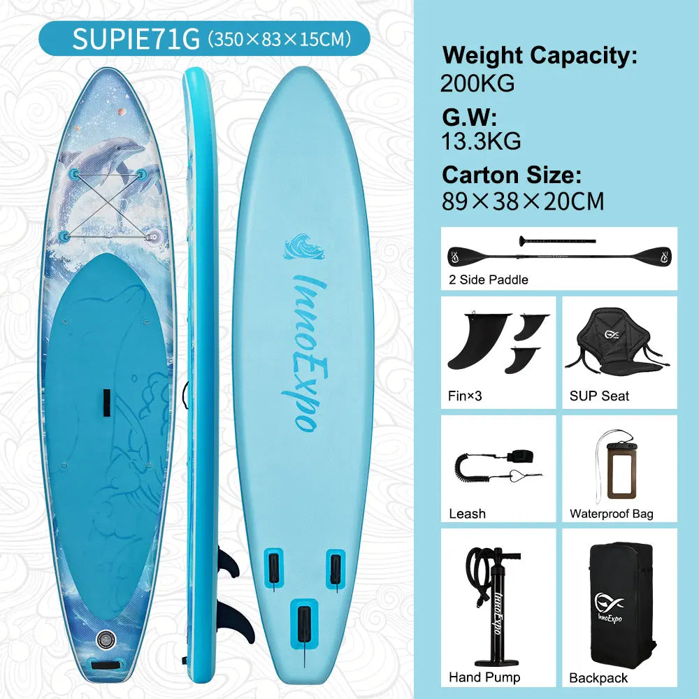 Tabla de Paddle Surf Inflable InnoExpo, Tabla de Surf, Tabla de SUP, Antideslizante, para Deportes Acuáticos