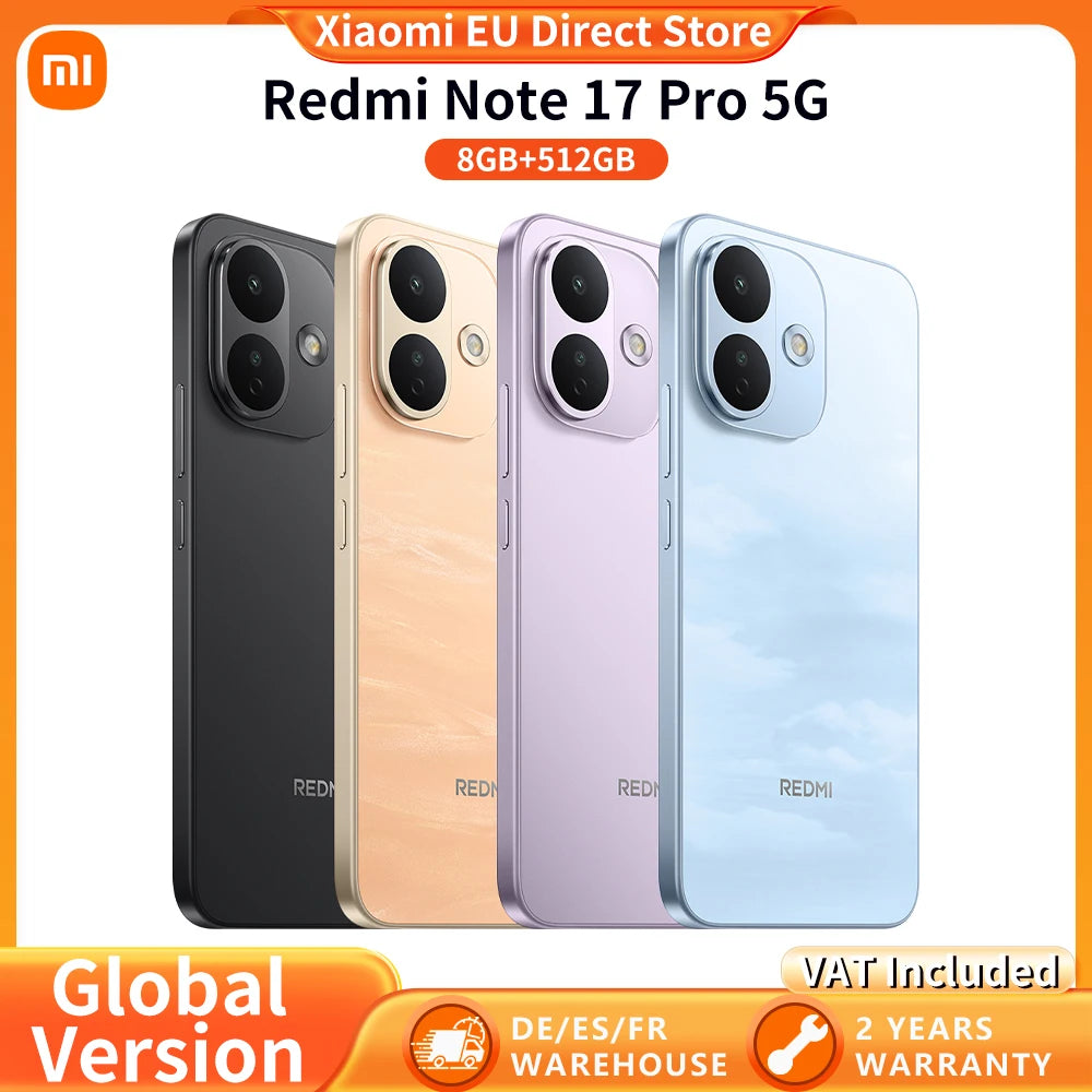 Versión Global Redmi Note 17 Pro pantalla de 6.83 pulgadas, batería de 8340 mAh, potente procesador Snapdragon 6S Gen 4, carga Hypercharge de 67W, teléfono inteligente 5G