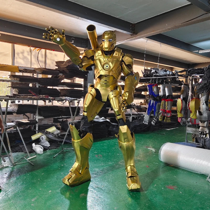 Traje de batalla portátil Iron Man, armadura de Robot de cuerpo completo, disfraz de Cosplay para adultos, figura de acción Mecha, juguete para regalo de Navidad