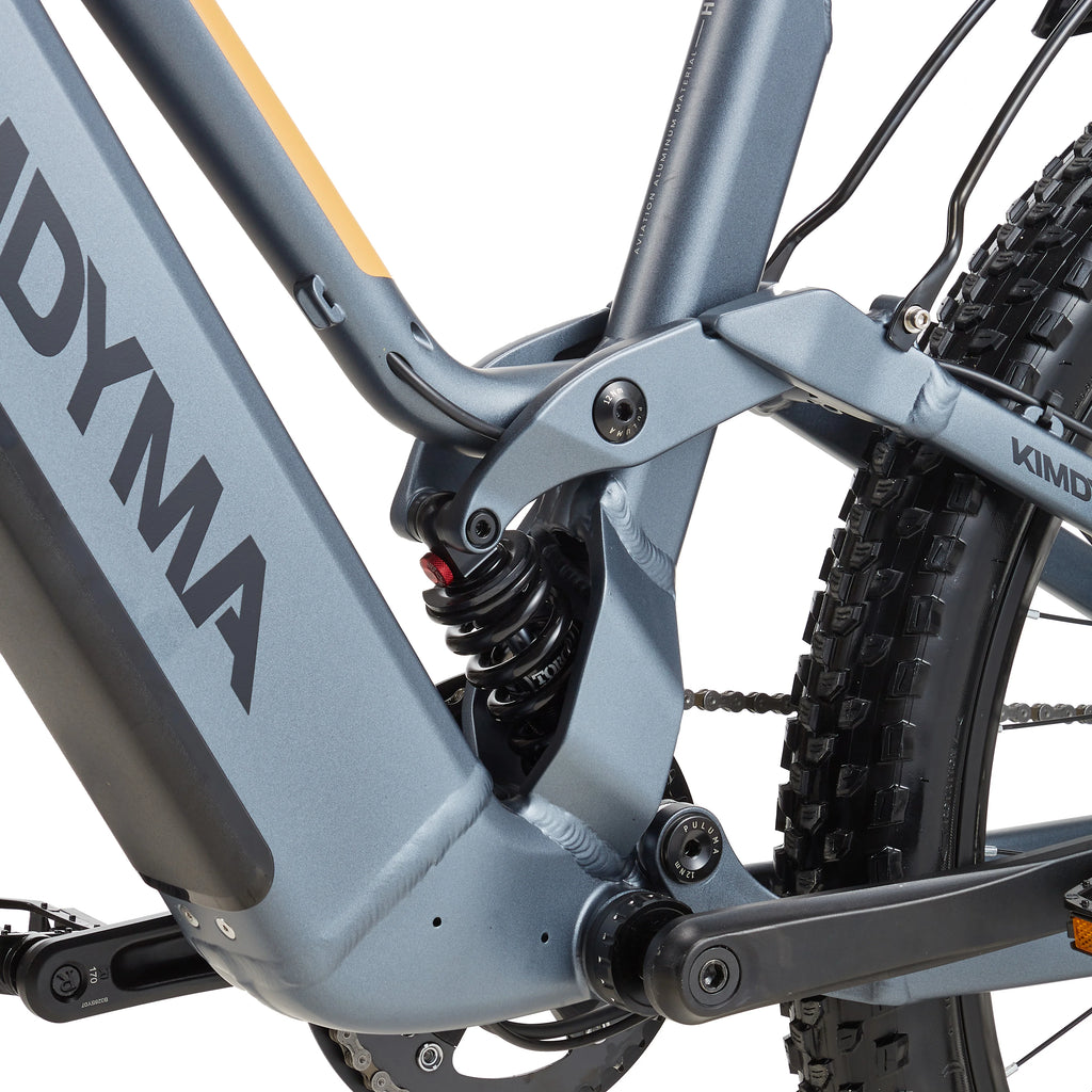 Bicicleta eléctrica KIMDYMA K02, motor de 250W, velocidad máxima de 25 km/h, batería de litio de 48V 20Ah, autonomía de 150 km, frenos de disco hidráulicos, sistema de transmisión de 9 velocidades, ruedas de 27.5 pulgadas, bicicleta de montaña eléctrica