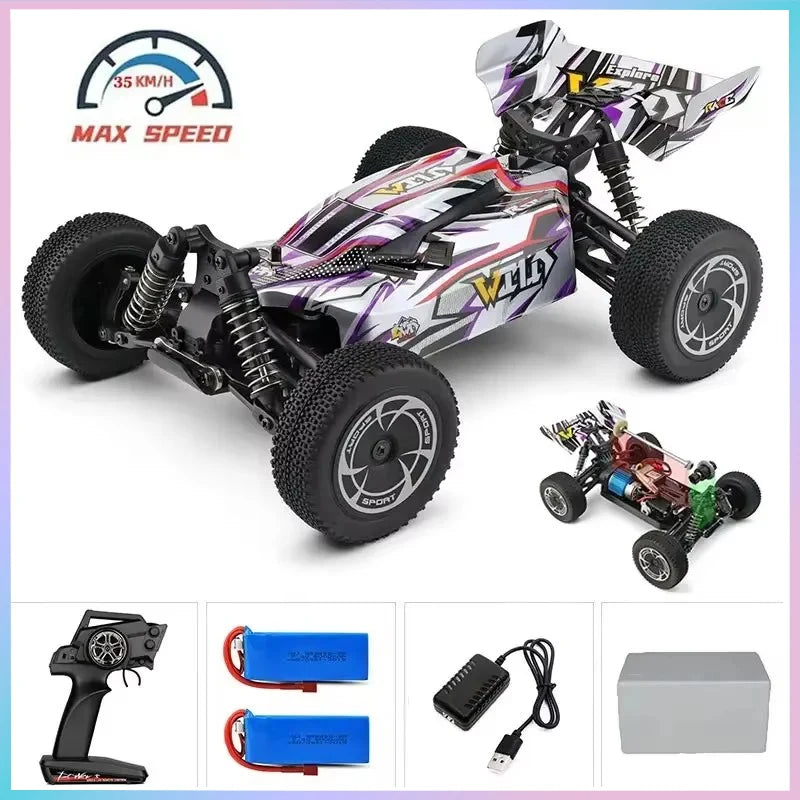 WLtoys 144010 144001 Coche RC 75KM/H 2.4G sin escobillas 4WD eléctrico de alta velocidad para todoterreno, juguete de control remoto para carreras de niños