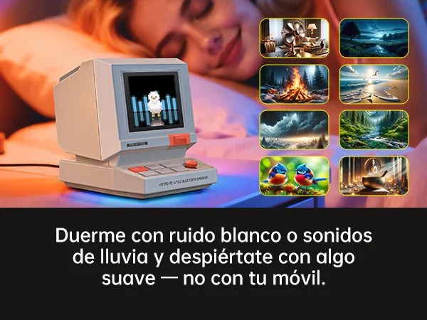 Divoom MiniToo Retro Bluetooth Speaker Portable Pixel Display Music Box Retro Computer Style Speaker Gift
