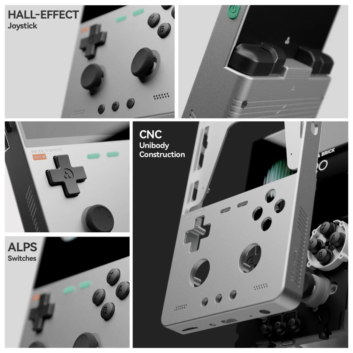Consola de juegos portátil retro Trimui Brick Pro, construcción CNC unibody, batería de larga duración de 5000 mAh, joysticks de efecto Hall, pantalla IPS de 3.95", emulador Linux, regalo