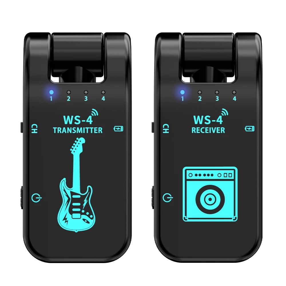 Sistema de transmisión inalámbrica para guitarra 2,4G: transmisor y receptor inalámbrico blanco para guitarras eléctricas, sintetizadores de viento, bajos,