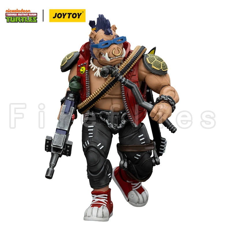 Figura de acción JOYTOY a escala 1/18 de las Tortugas Ninja, versión de reedición de Bebop y Rocksteady, modelo de juguete de anime