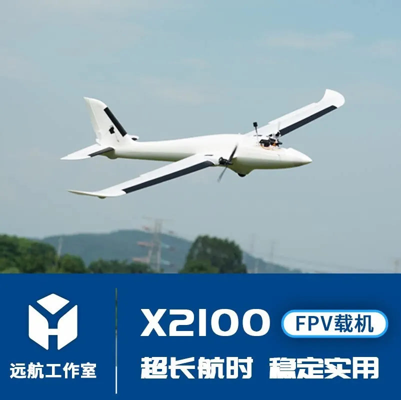 X2100, dron de ala fija con doble motor para fotografía aérea, modelo de avión de control remoto para adultos, ideal para aficionados.