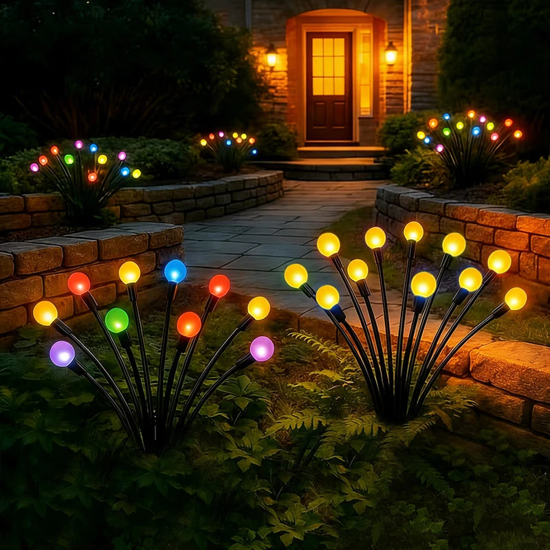 Solar Firefly Swaying Lights Waterproof Garden Decor for Outdoor Yard Patio Pathway Lawn Decoration