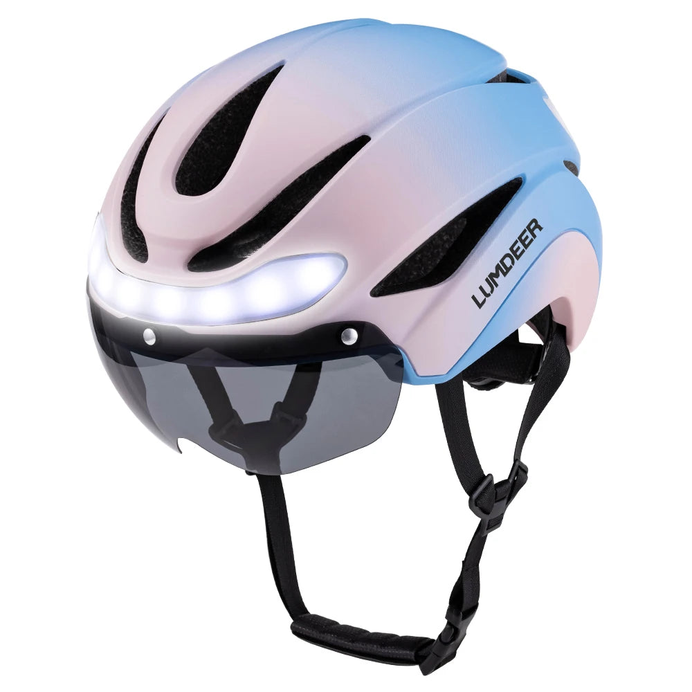 Casco de Ciclismo LUMDEER con Luces, Casco de Ciclismo de Carretera para Hombres y Mujeres, Accesorios Profesionales para Ciclismo Deportivo al Aire Libre