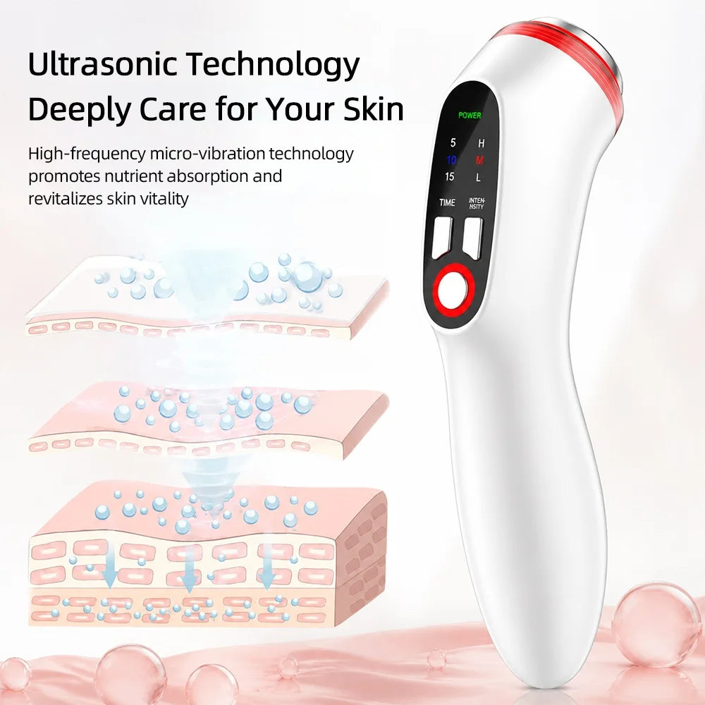 Dispositivo de Fisioterapia por Ultrasonido Portátil de 1MHz con 3 Ajustes de Intensidad y Temporizador para Relajación Muscular