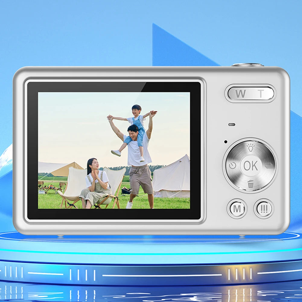 Cámara Digital CCD 1080P para niños, cámara Vlogging con enfoque automático de 96MP, videocámara con Zoom 16X, pantalla IPS de 2,4 pulgadas para fotografía de adultos