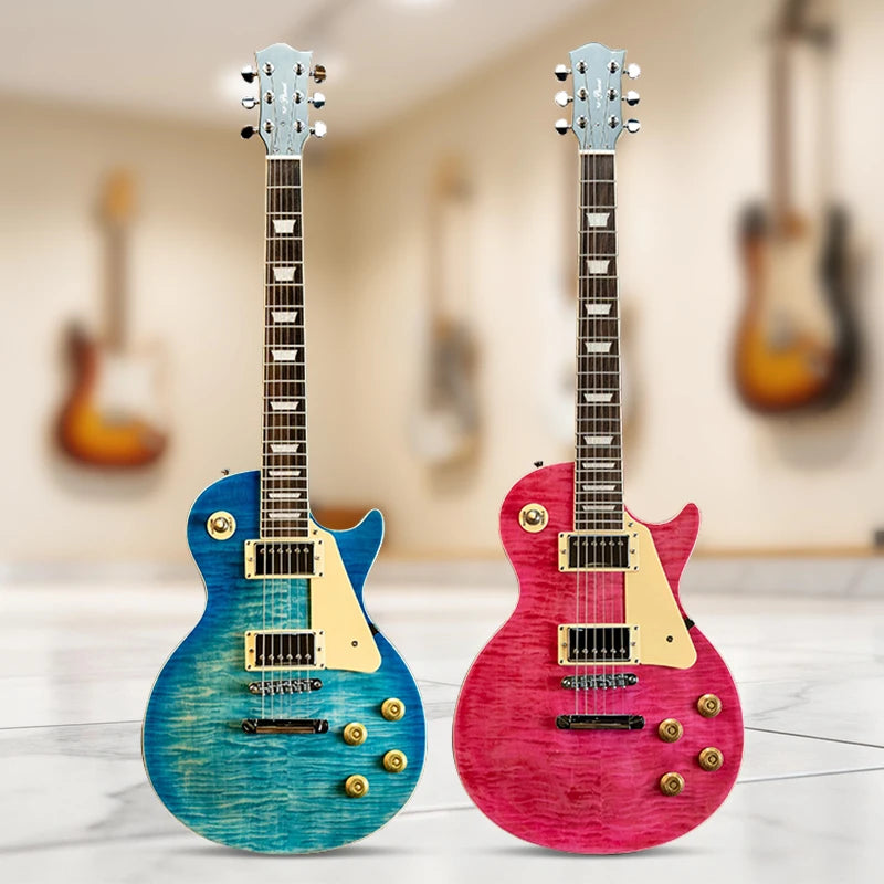 Guitarra Eléctrica Profesional de Alta Calidad de 6 Cuerdas; Guitarra Eléctrica LP Adecuada para Actuaciones en Solista
