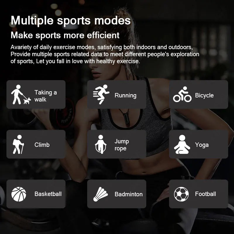 LIGE Nuevo reloj inteligente con pantalla táctil completa para hombres y mujeres, pulsera con monitor de frecuencia cardíaca, rastreador de ejercicios deportivos resistente al agua, reloj inteligente para hombres y mujeres