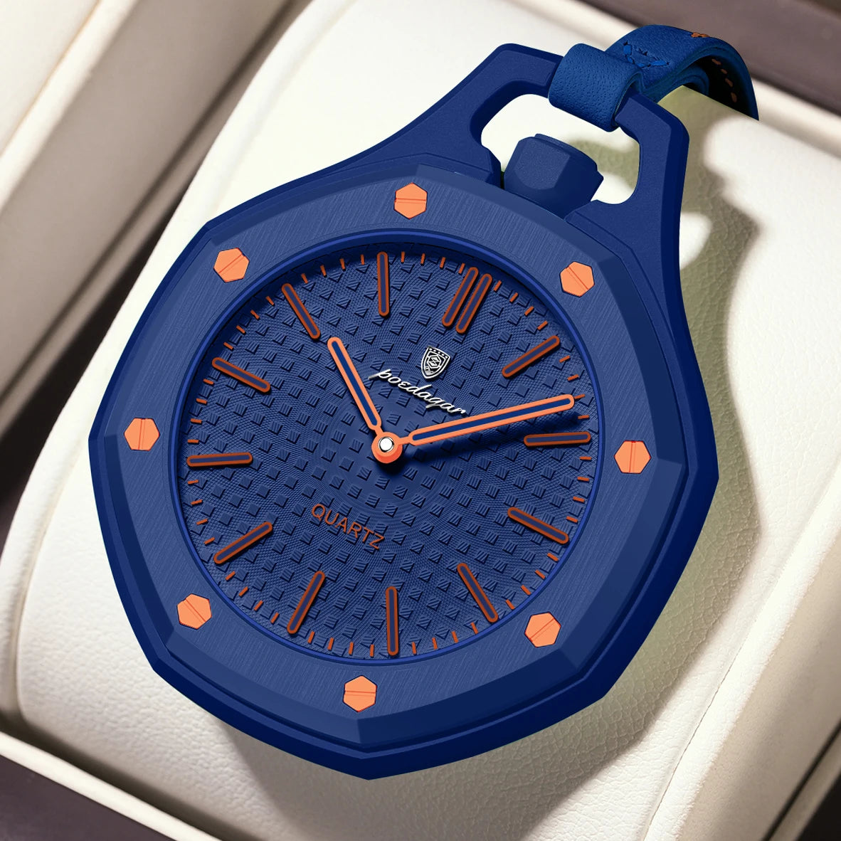 Reloj de pulsera de cuarzo para hombre POEDAGAR, estilo juvenil, portátil, con colgante decorativo, resistente al agua, luminoso y de colores dulces a la moda