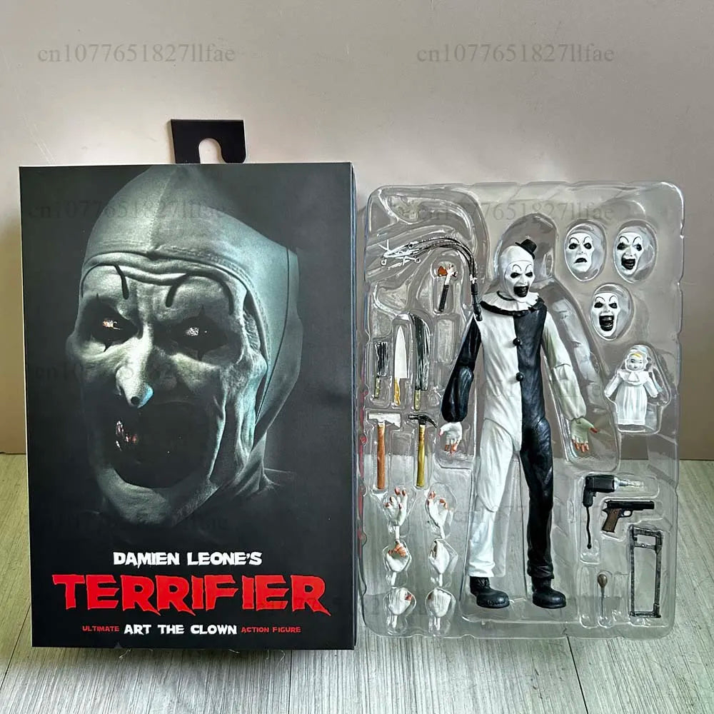 Figura de acción The Clown BLOOD SOAKED de Damien Leone, Terrifier, modelo de juguete articulado, muñeco de regalo