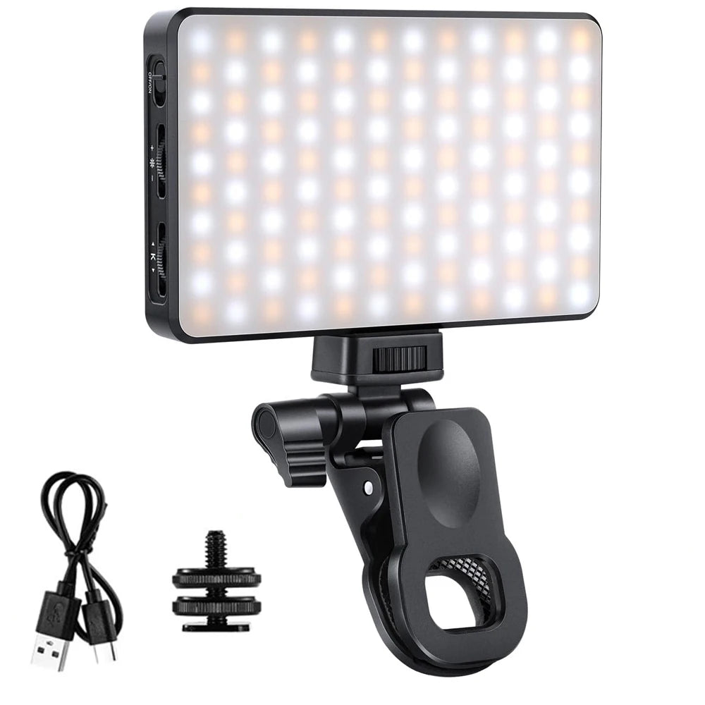 Luz LED para Selfie, luz de relleno para teléfono, 120 LED, 3000mAh, luz de vídeo portátil recargable para Tiktok, Vlog, videoconferencia, Selfie