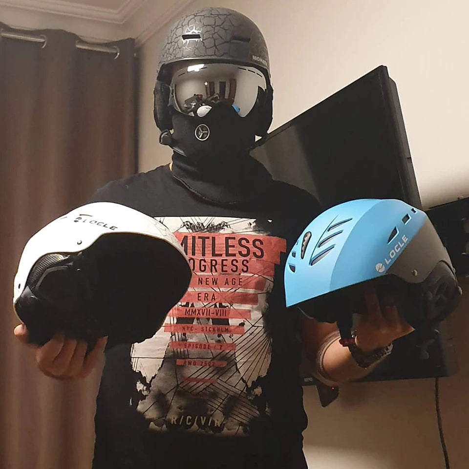 LOCLE-casco de esquí profesional para hombre, mujer y niño, casco de esquí para patinaje sobre nieve, Snowboard, moto de nieve, monopatín, tamaño 52-61cm