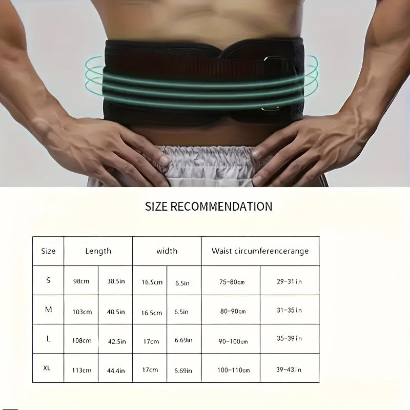 Cinturón de levantamiento de pesas, soporte lumbar mejorado unisex, adecuado para gimnasio, levantamiento de pesas, fitness, sentadillas, culturismo y entrenamiento
