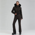 GSOU-traje de esquí de una pieza, monos térmicos gruesos, chaqueta de Snowboard, monos ajustados, conjunto de esquí a prueba de viento, impermeable