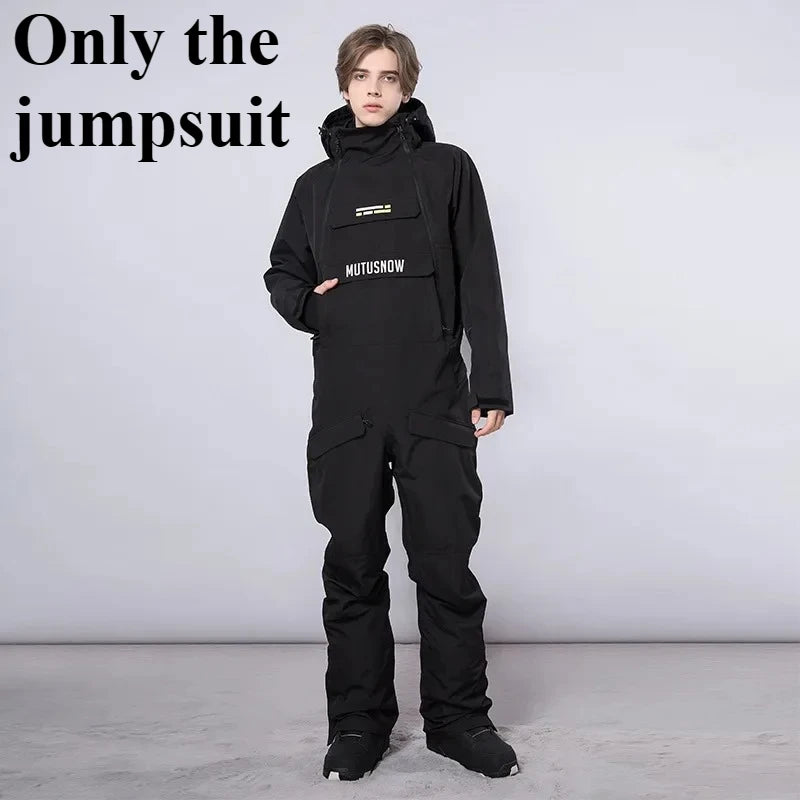 Trajes de Esquí de Una Pieza para Invierno, Overoles para Mujer, Chaqueta de Snowboard Nueva para Hombre, Conjunto de Esquí Cálido, Impermeable y Resistente al Viento