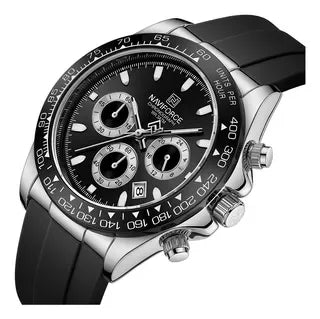 Reloj de cuarzo deportivo impermeable para hombre NAVIFORCE, cronógrafo, correa de silicona, reloj de pulsera luminoso, Relogio Masculino