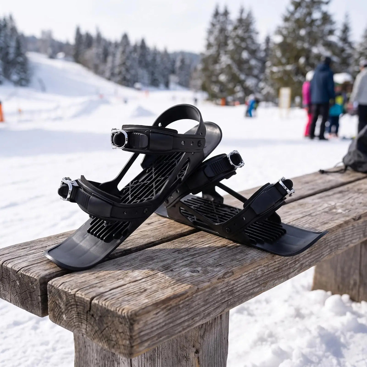 Mini Patines de Esquí Reforzados, Botas de Esquí Resistentes, Snowblades Ligeras para Esquiadores, Parques de Nieve y Pistas de Trineo