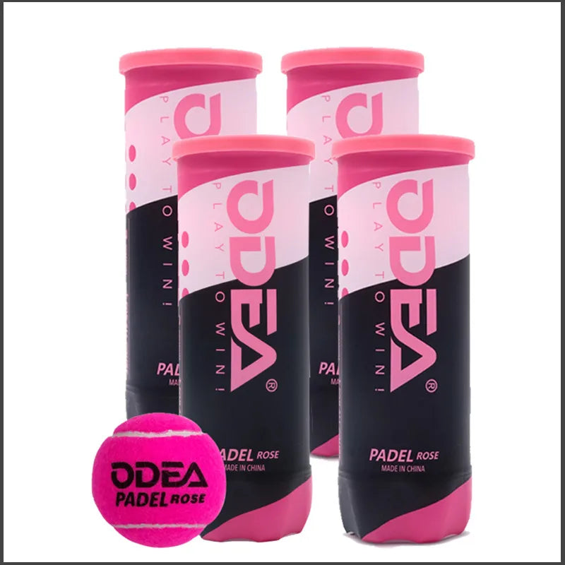 Pelotas de padel ODEA rosa, pelotas de tenis de entrenamiento duraderas de alto rebote, selladas al vacío para partidos competitivos