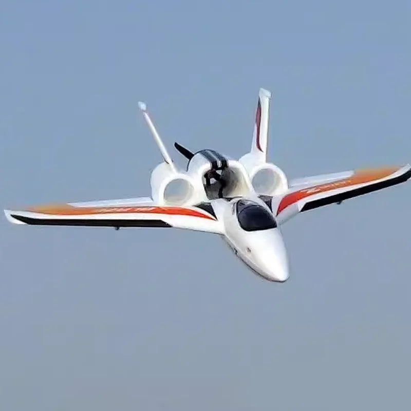 Avión de Control remoto de ala fija eléctrica de espuma Epp Astro Delta Ultra-Z estilo rojo, modelo de empuje de cola con conductos de 64mm