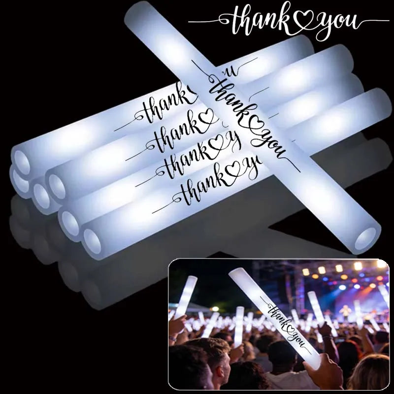 30-100 Barras Luminosas LED RGB de Colores, Varitas de Espuma Luminosas para Bodas, Festivales de Música y Carnavales