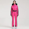 Traje de esquí de una pieza para mujer, monos gruesos de Snowboard para mujer, ropa transpirable impermeable a prueba de viento para invierno, traje de esquí