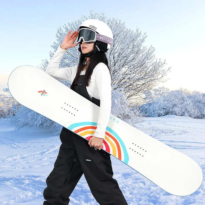 Tabla de snowboard, tabla individual, pizarra pequeña, fijador de snowboard, raqueta de nieve, campo de nieve, tabla de snowboard lisa para esquiar.