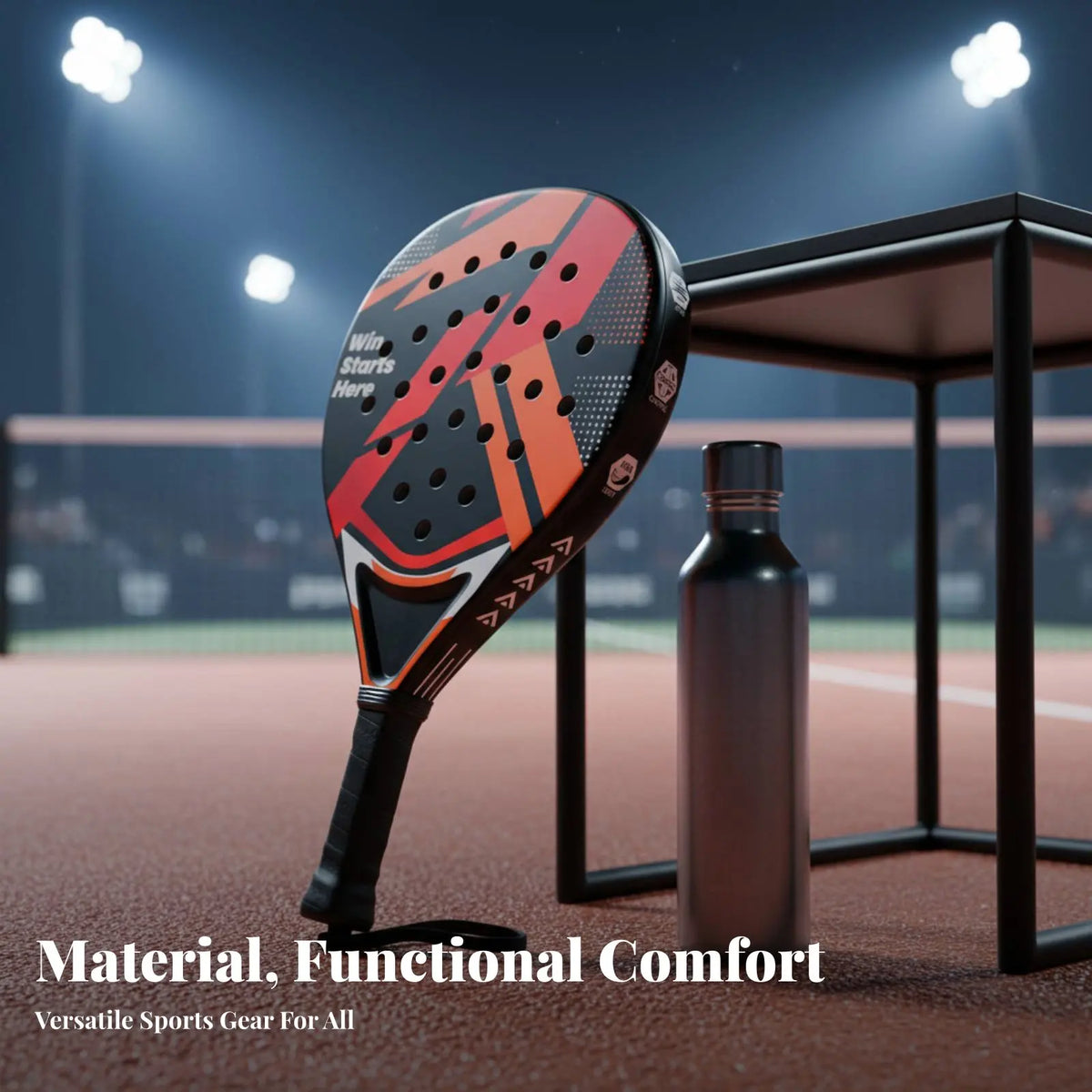 Set de Pala de Pádel Ligera para 1 Jugador, Raqueta de Pádel ABS con Agarre Antideslizante de Larga Duración para Principiantes, Entrenamiento, Actividades al Aire Libre
