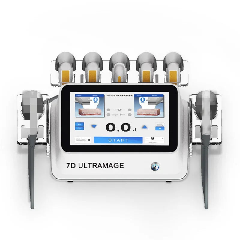 Dispositivo de belleza por ultrasonido RF HIFU 7D, máquina antienvejecimiento para adelgazar todo el cuerpo, estiramiento y tensado de la piel, para salón de belleza profesional