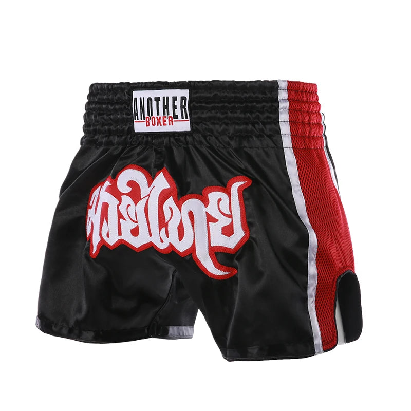 Pantalones Cortos de Muay Thai para Hombre, Mujer y Niños, Pantalones de Entrenamiento de Boxeo, Kickboxing, Bordados, para Gimnasio, Artes Marciales, Grappling, Ropa de Entrenamiento de MMA